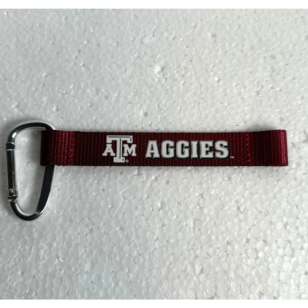 Texas A&M Aggies Carabiner Wristlet Key Ring Maroon 5.5